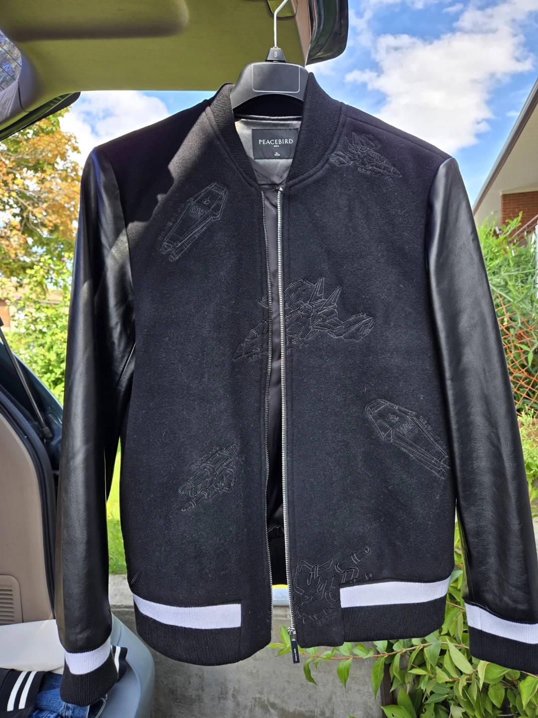 Peace bird Varsity bomber Men's Small