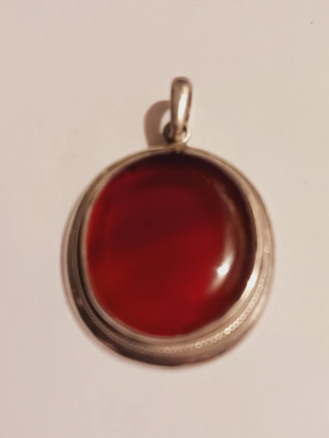 Gorgeous Sterling Silver 925 Carnelian Stone Pendant