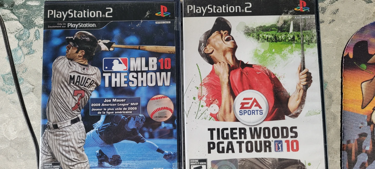 MLB 10 The Show and Tiger Woods PGA Tour 10 PS2 Games