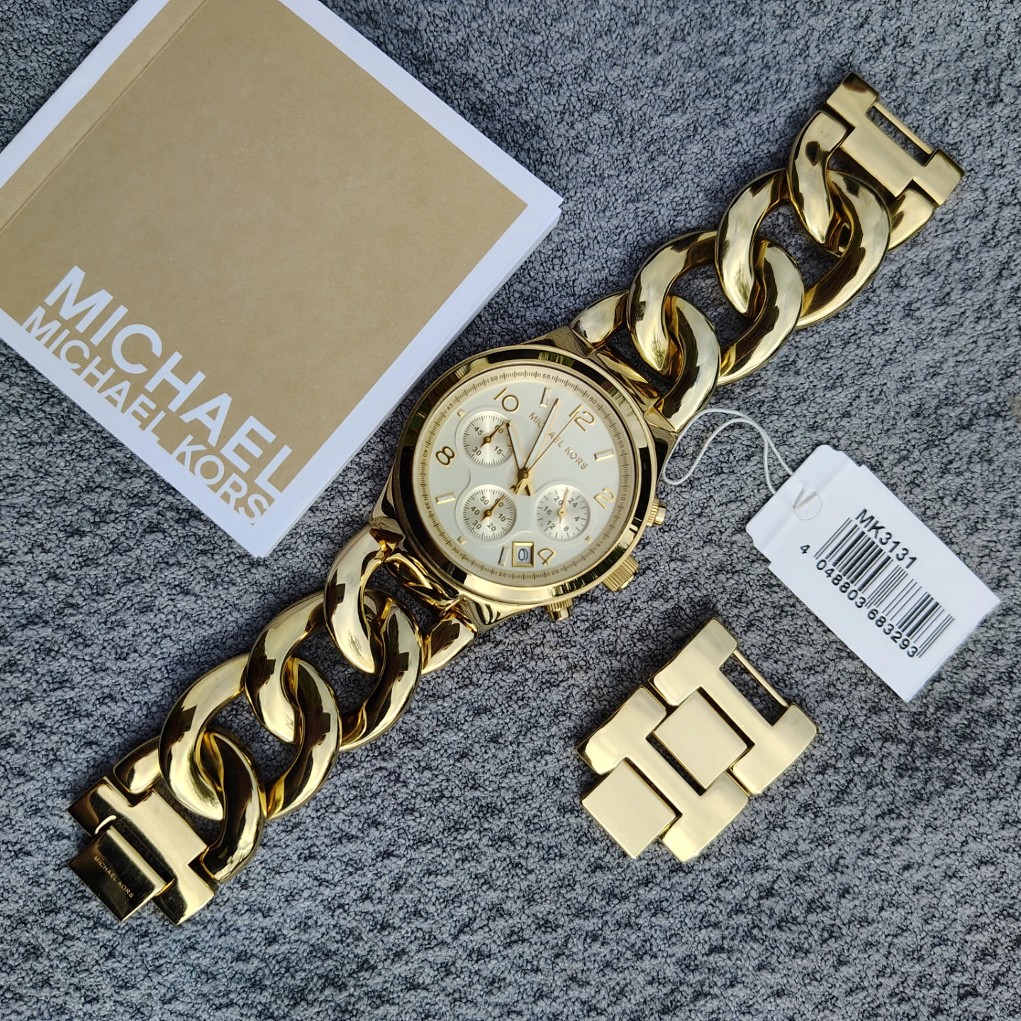 Michael Kors Classic MK3131 Gold Tone Chain Link Watch