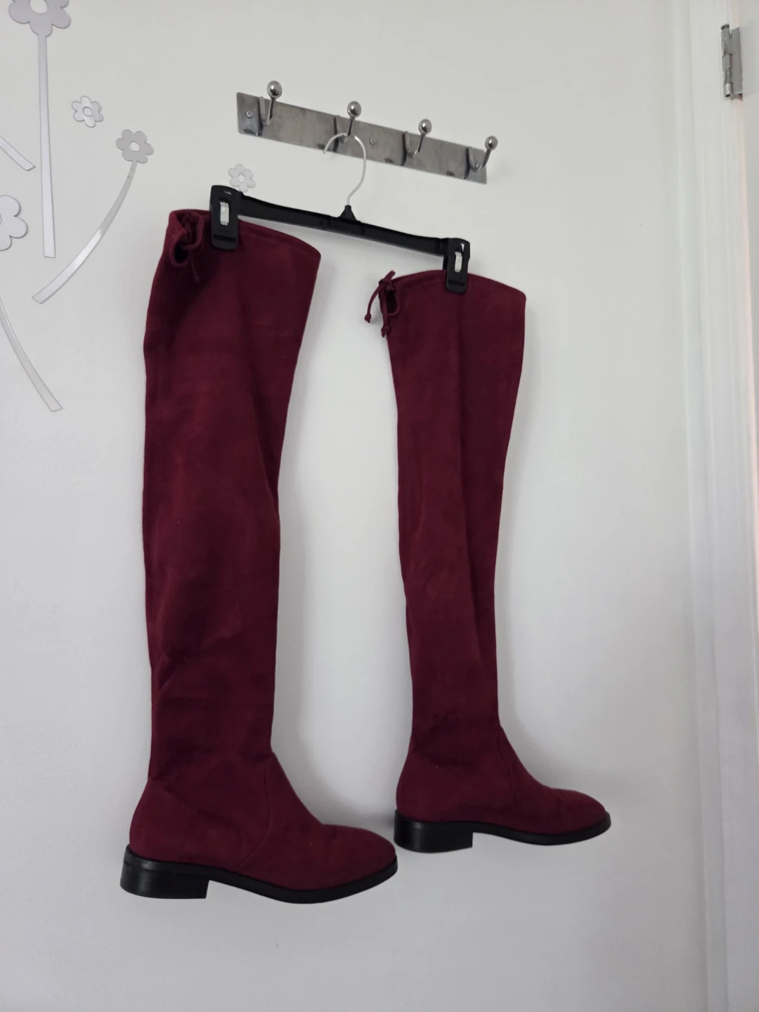 Burgundy Over-the-Knee Boots Size 250 - photo 2
