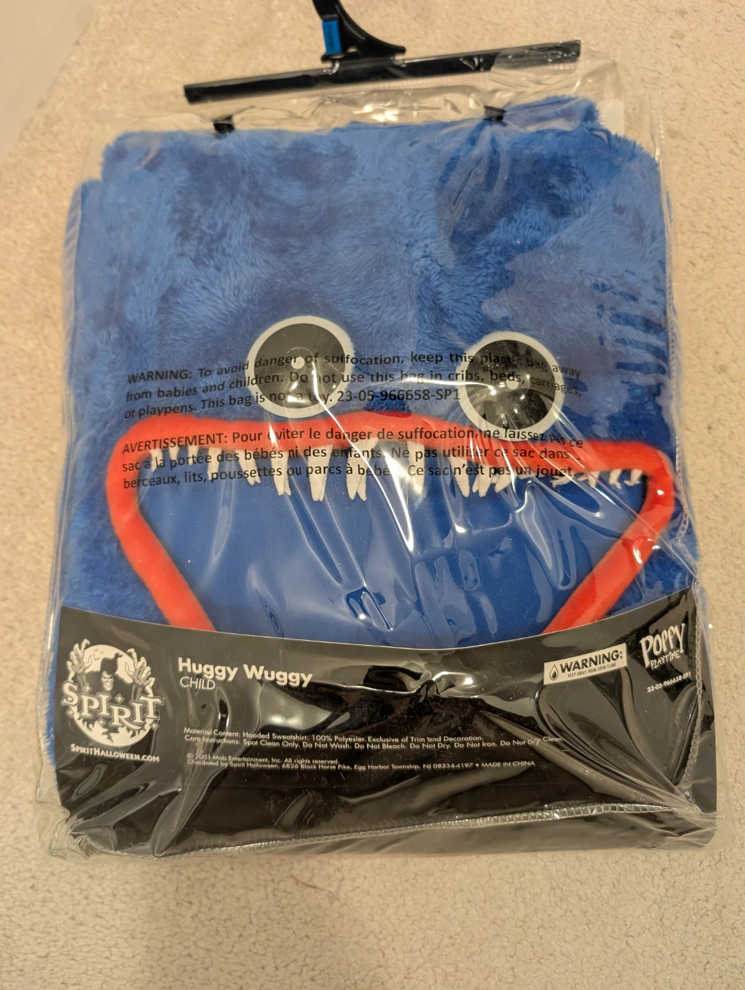 Spirit Halloween Poppy Playtime Huggy Wuggy Hoodie XL