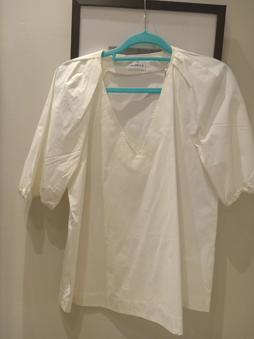 MARELLA White V-Neck Blouse