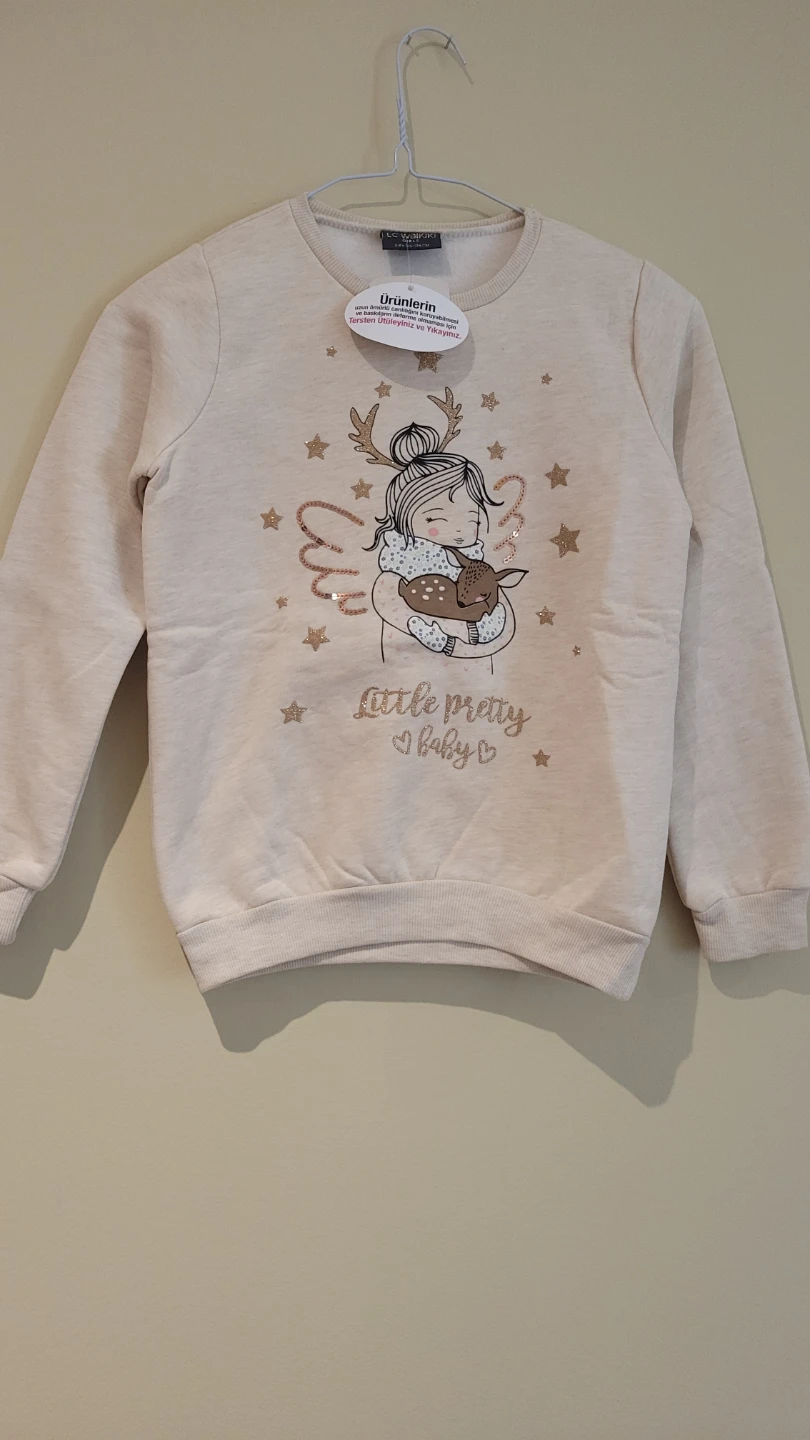 Kids Cream 'Little Pretty Baby' Graphic Sweatshirt