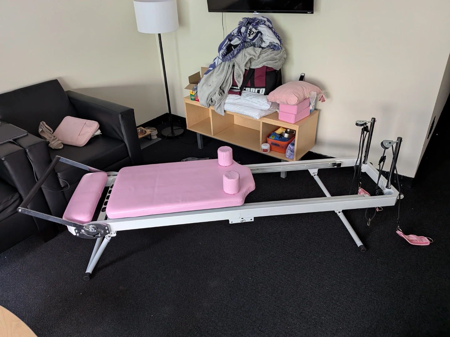 🏈 Pink Pilates Reformer Machine