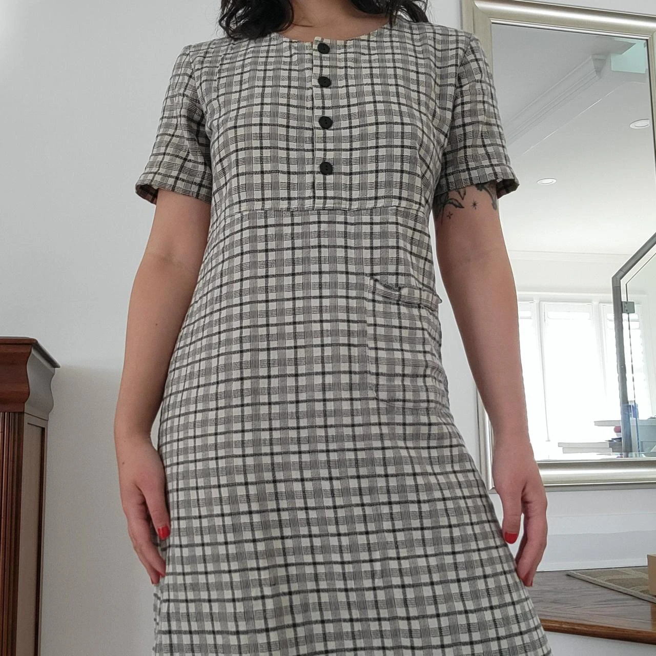 Vintage plaid dress - photo 4