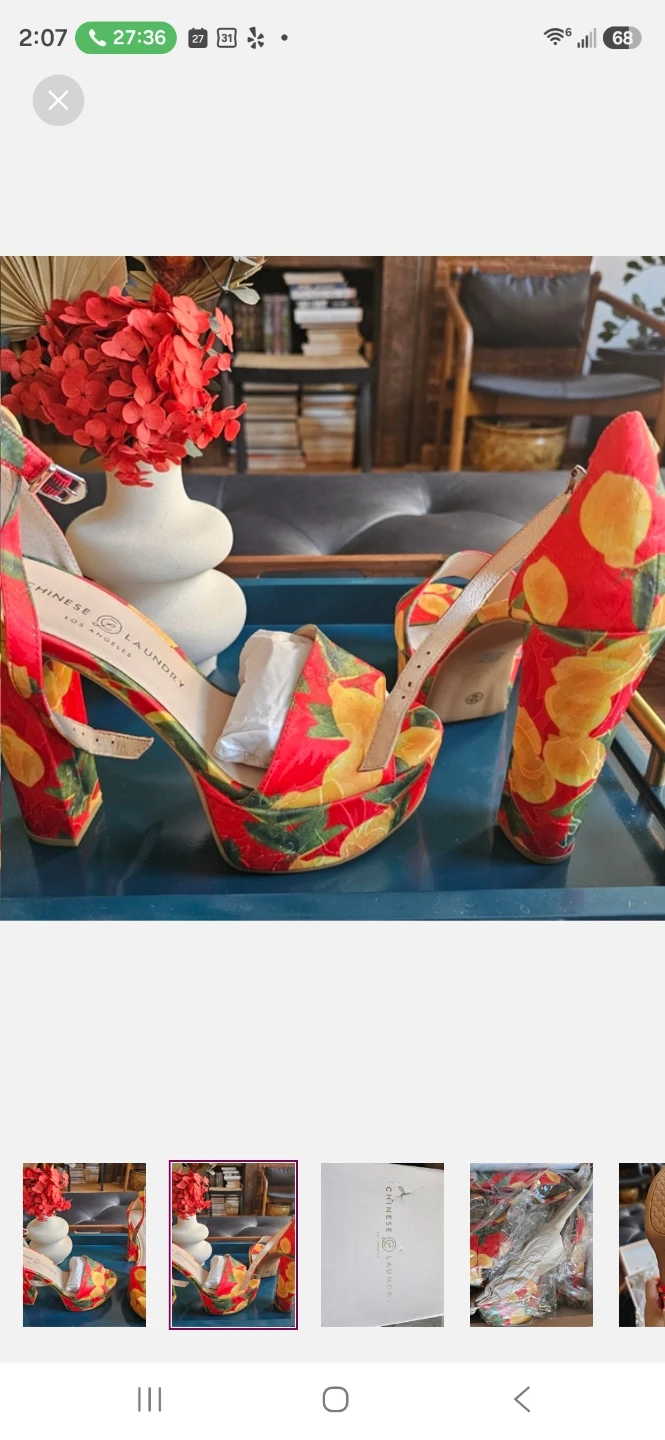 New/Unworn - Chinese Laundry Avenue 2 Heel - Red/Lemon