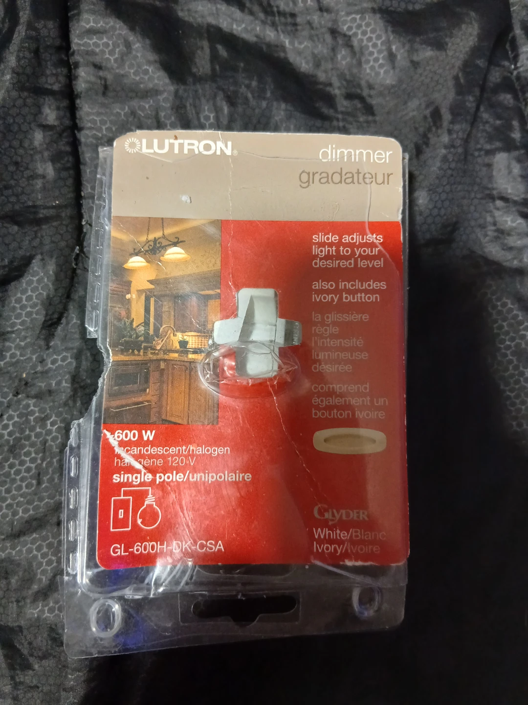 Lutron Glyder Single Pole Dimmer Switch