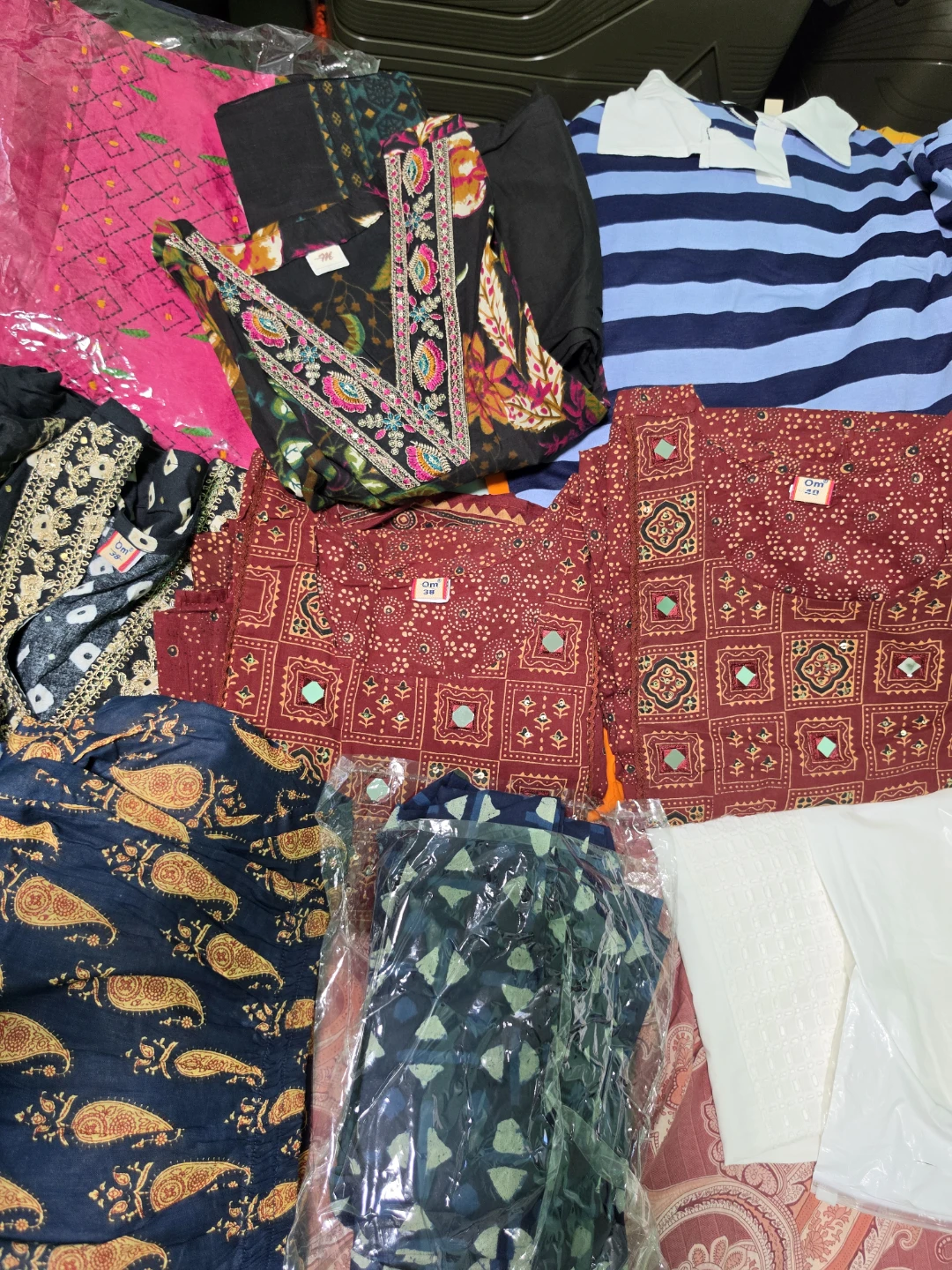 Assorted Embroidered Indian Kurti Tunics