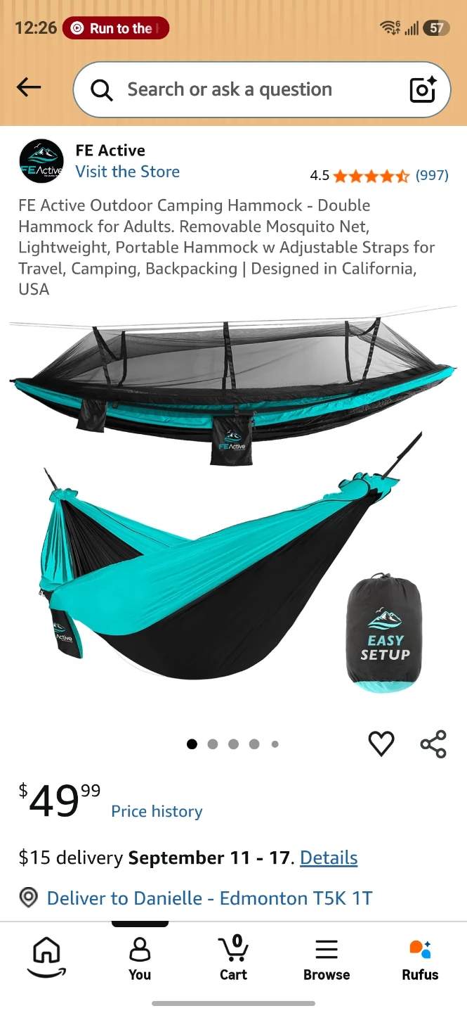 FE Active The Trestles 2 Person Hammock