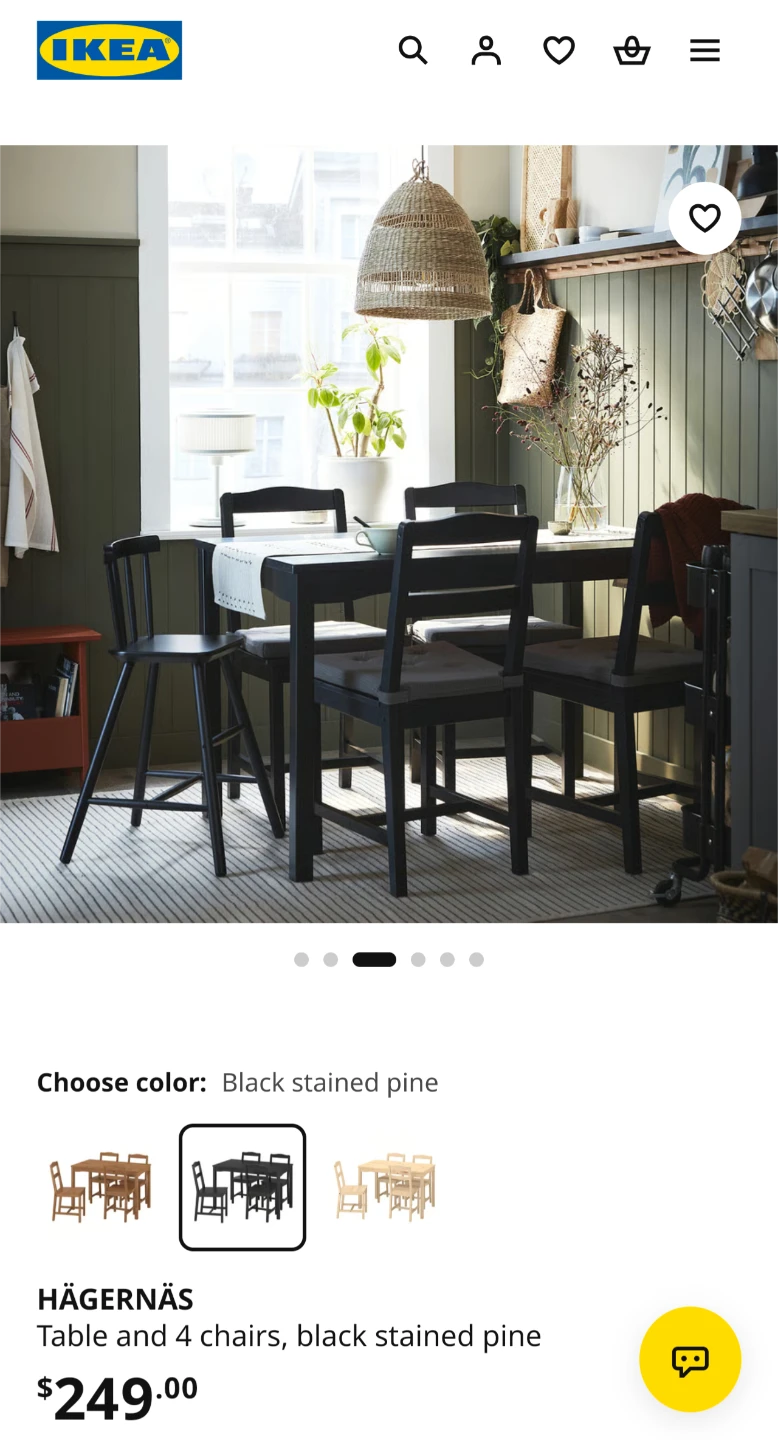 IKEA HÄGERNÄS  table + 4 chairs