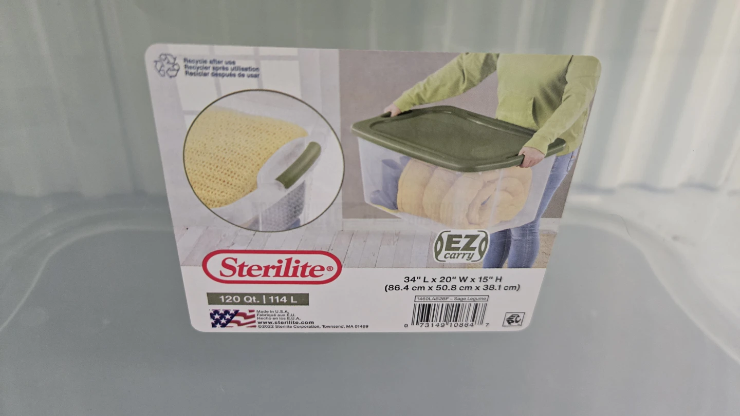 Sterilite 120 Qt EZ Carry Storage transparent Bin - photo 3