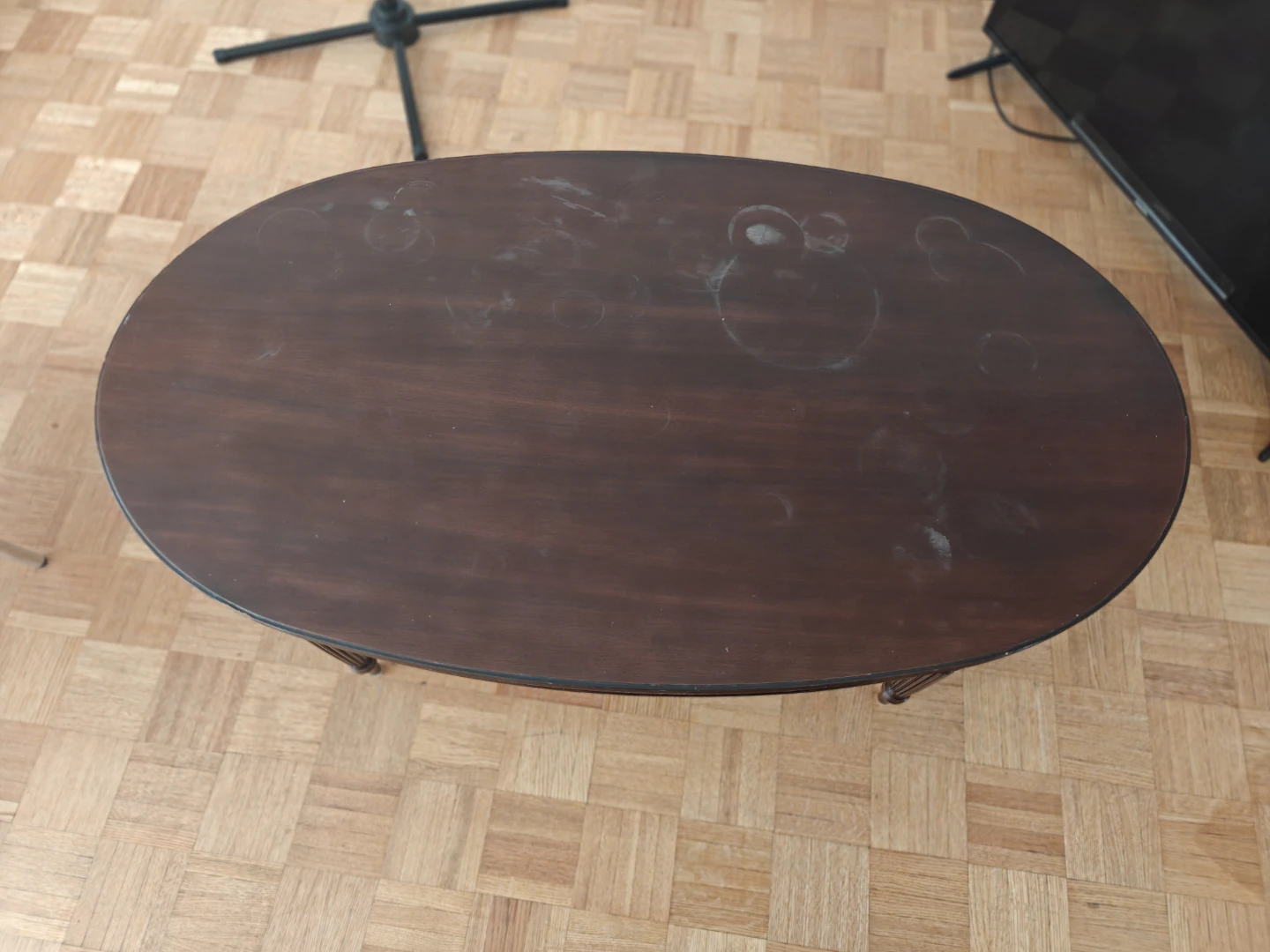 Oval Coffee Table - Dark Wood - photo 2