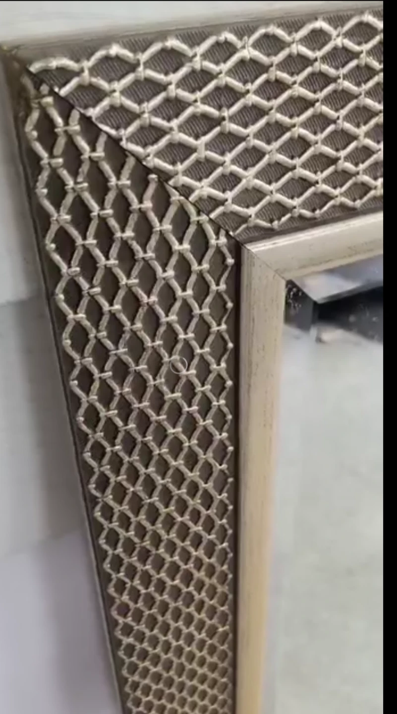 Decorative Champagne Gold Wall Mirror