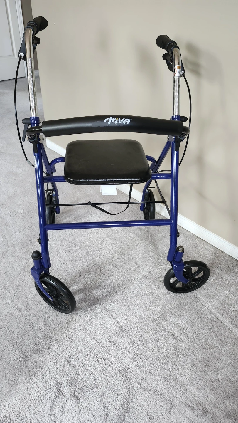 Drive Medical Blue Rollator Walker with Seat