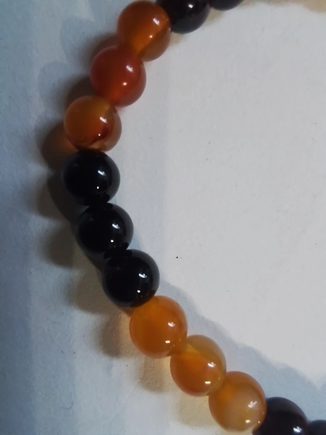Black Onyx and Yellow Agate Bead Bracelet - photo 2