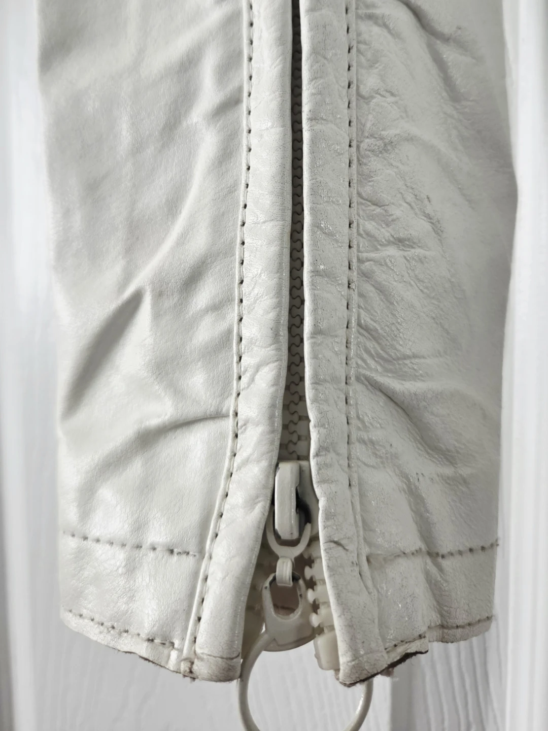 White Leather Jacket - photo 4