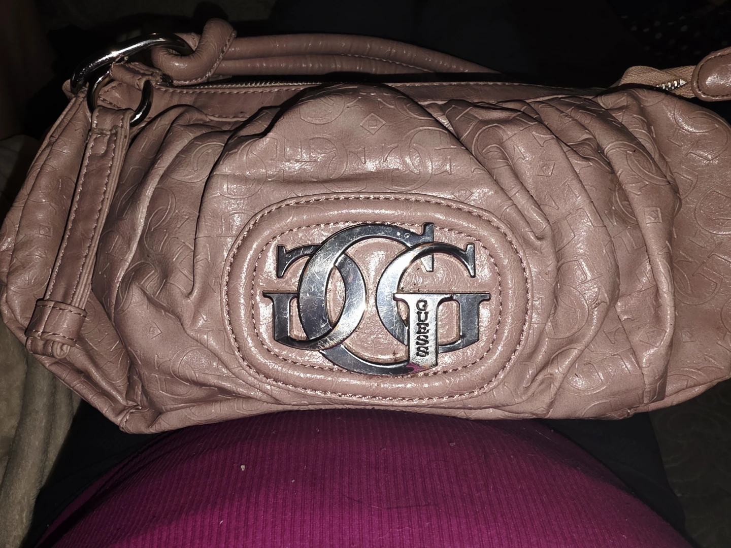 Guess pink boho handbag