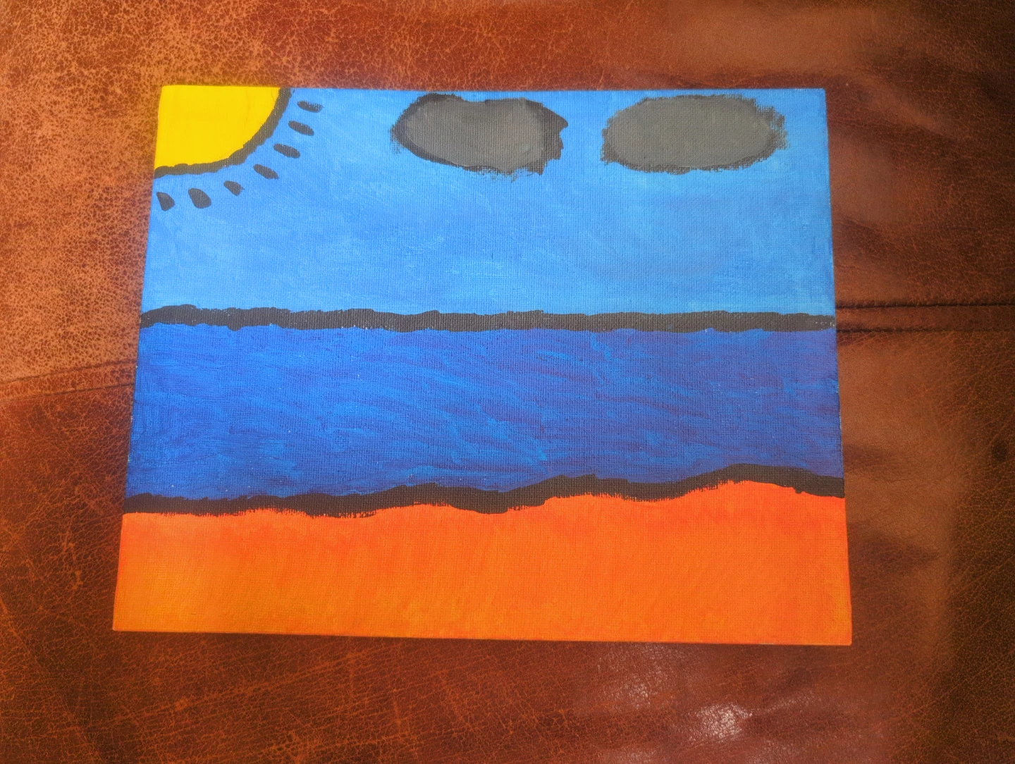 Hand-painted acrylic canvas art