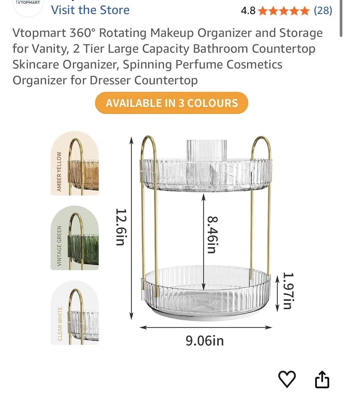 Rotating Organizer for Makeup, Skincare, Etc. - photo 3