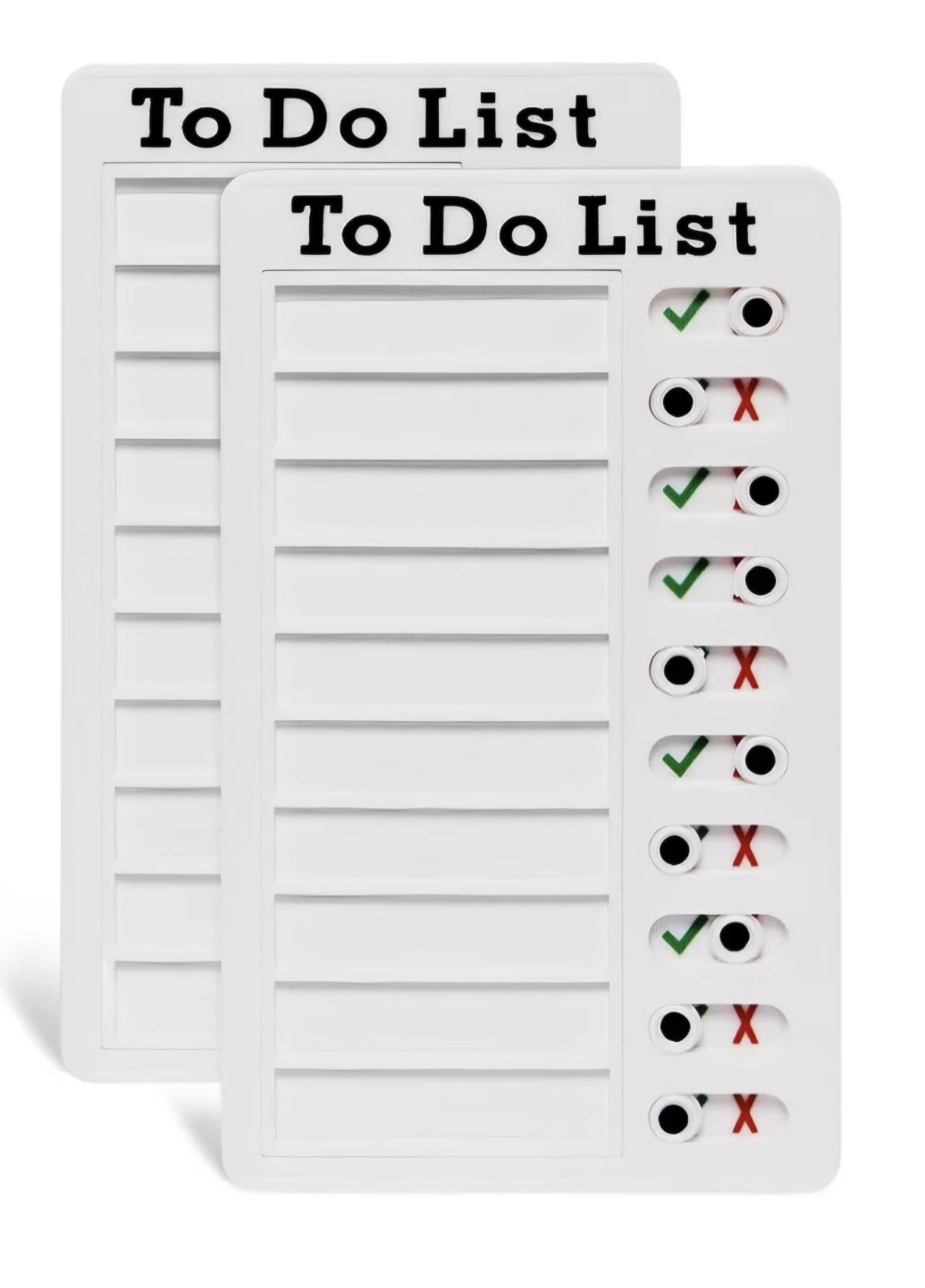 2Pcs Portable Plastic Chore Checklist To Do List 12cmx20cm