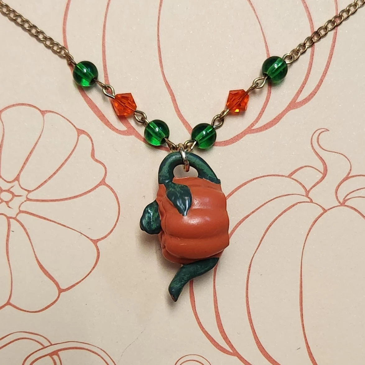 Pumpkin Tea Jewellery Set - photo 2