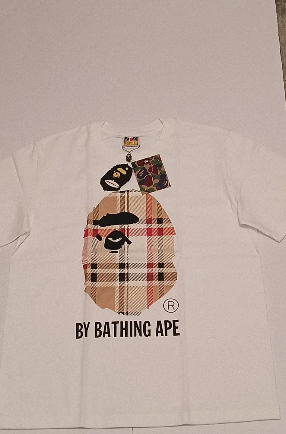 A Bathing Ape White T-Shirt with Ape Head Graphic - photo 2