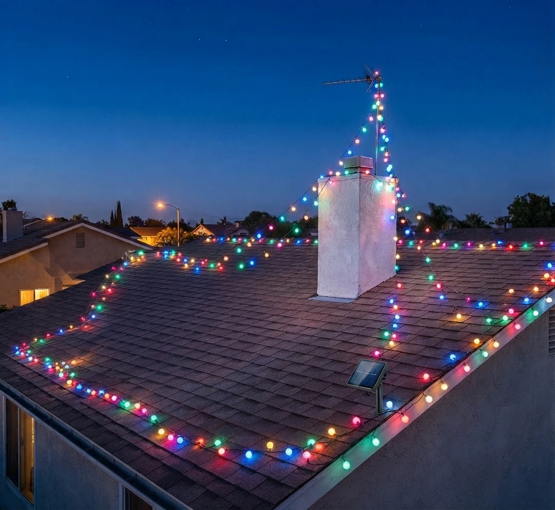 (BRAND NEW) 32m Solar Powered LED String Lights - Multicolour