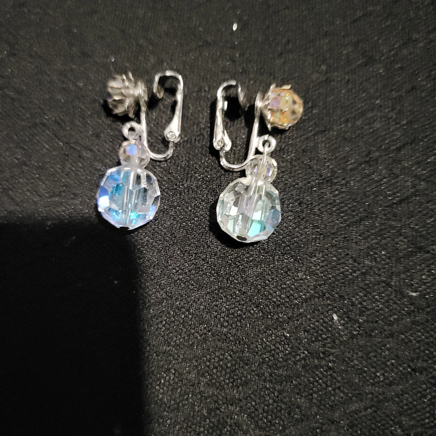 Vintage Crystal Clip-On Earrings