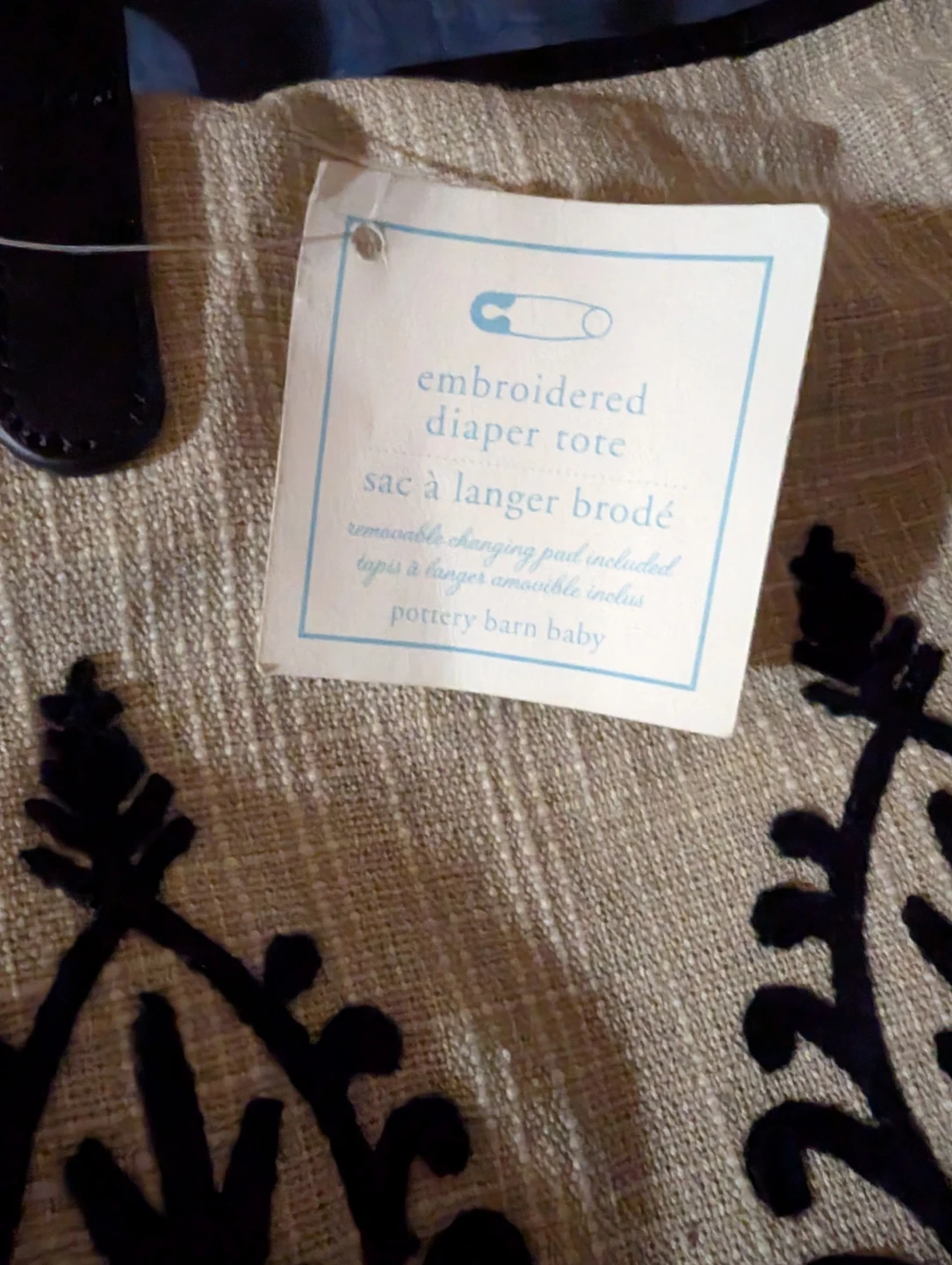 Pottery Barn Baby Embroidered Diaper Tote - photo 2