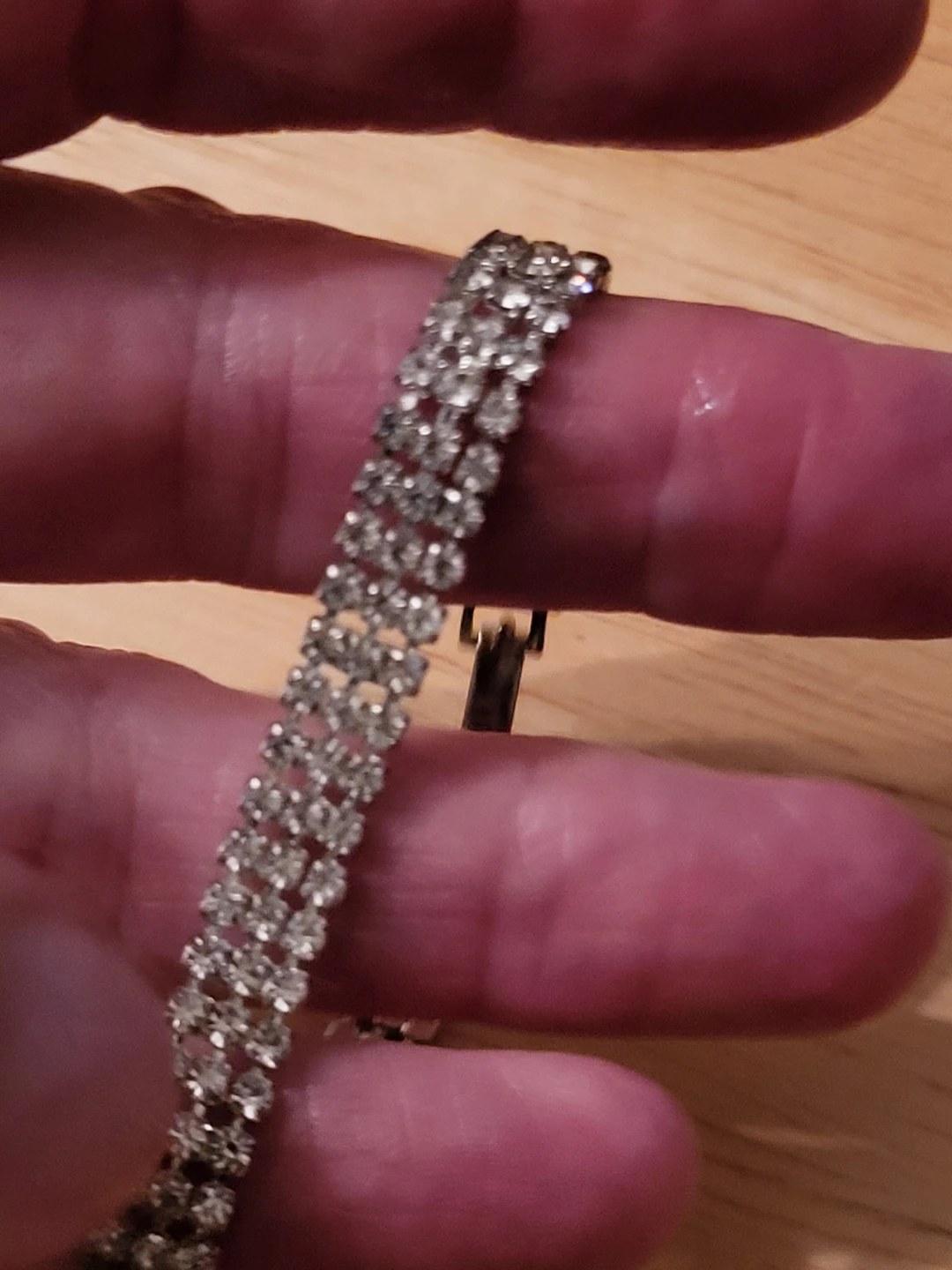 Silver-tone rhinestone tennis bracelet - photo 3