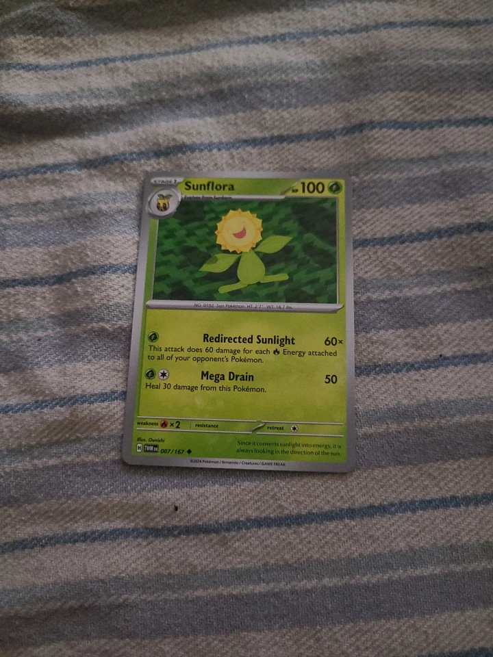 Sunflora 007/167 Uncommon Twilight Masquerade Pokemon Near Mint
