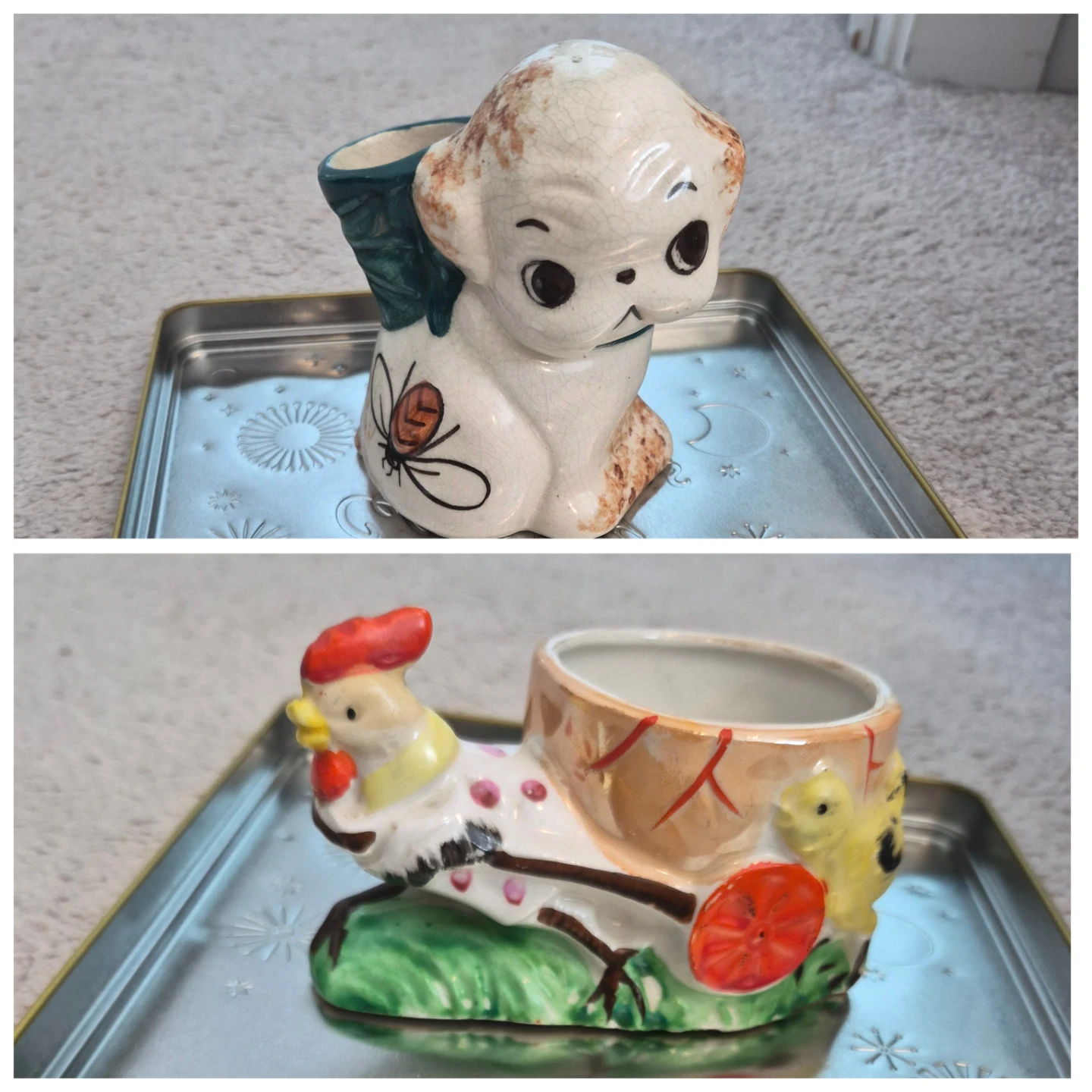 Vintage Ceramic Figurine Planters