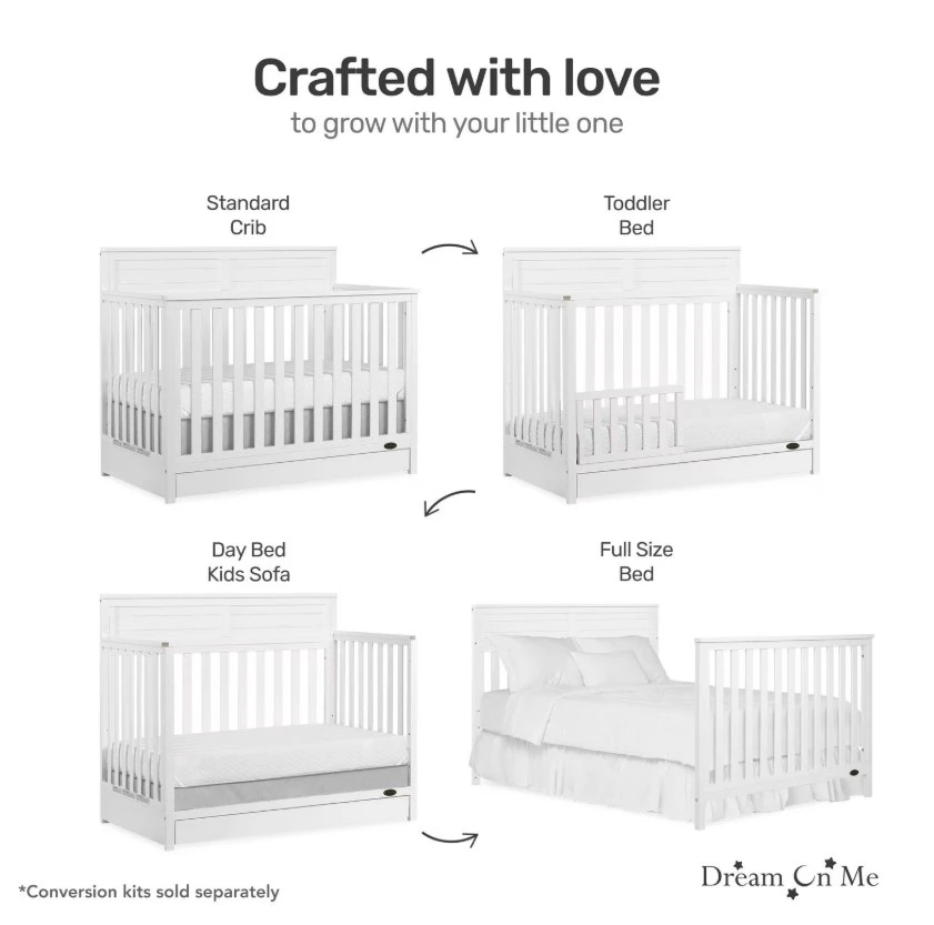 Fisher Price Jenny 5 in 1 Convertible Crib with Under Drawer - photo 4