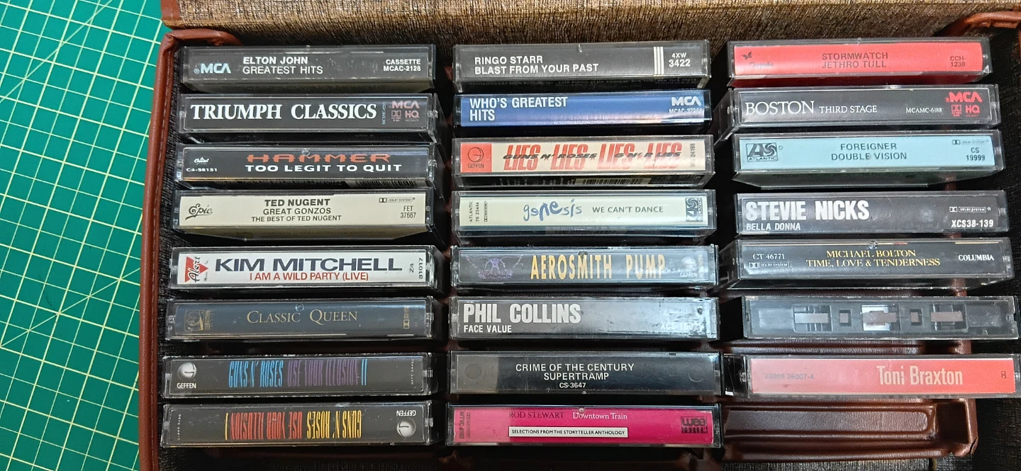 Vintage Cassette Tape Collection in Carrying Case - photo 2