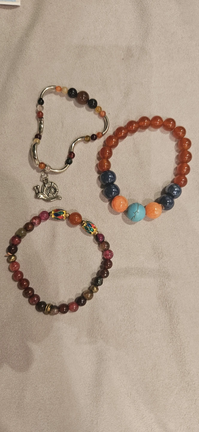 Set of Three Beaded Bracelets