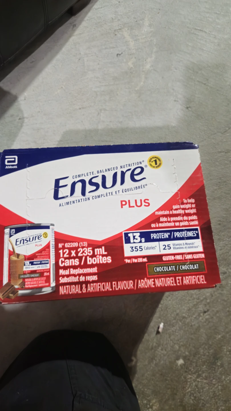 Ensure Plus Chocolate Meal Replacement 12 Pack