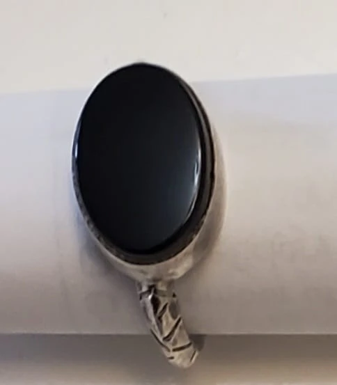 Silver Ring with Black Stone - photo 2