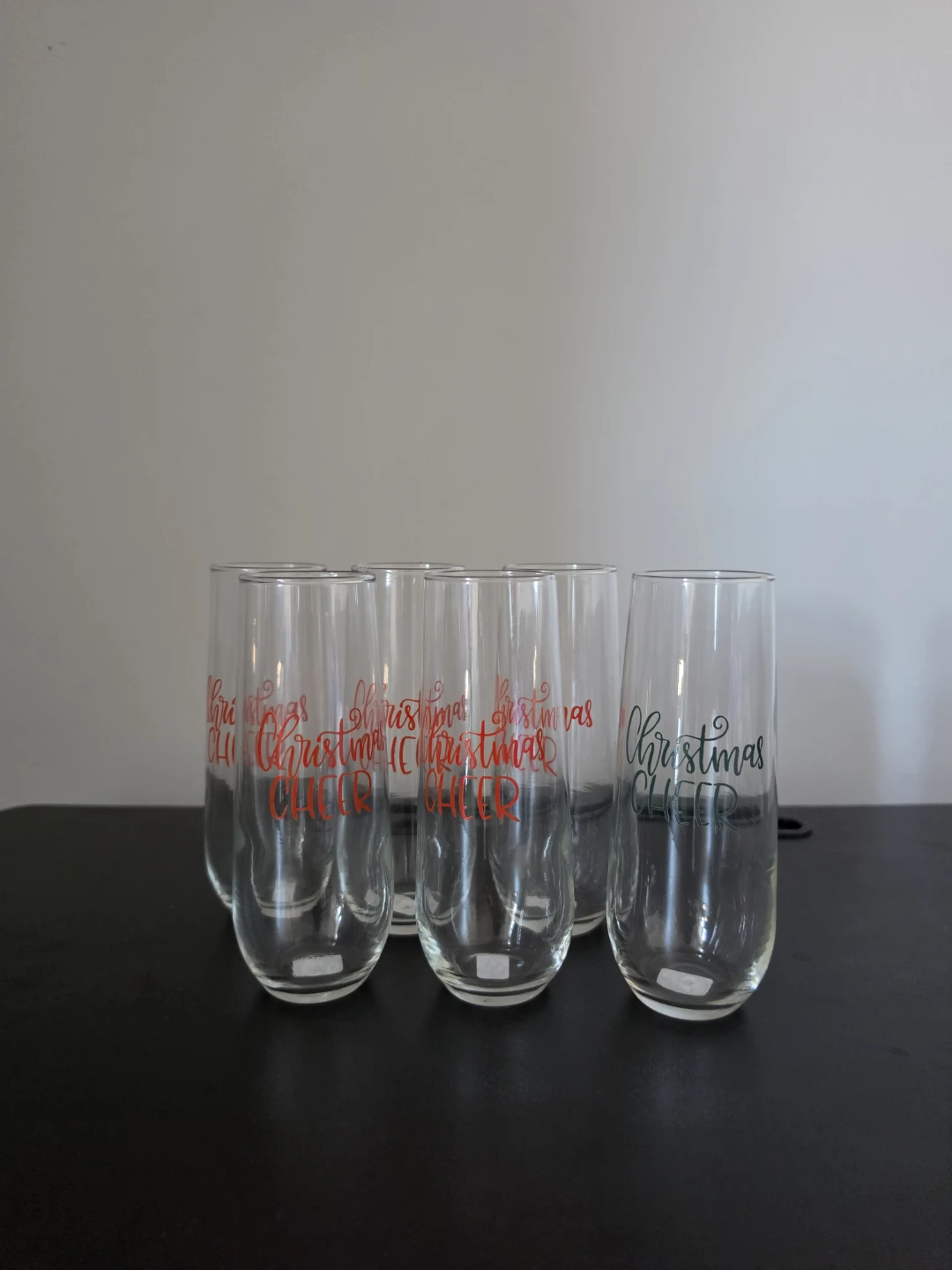 Set of 6 Christmas Cheer Champagne Flutes - photo 2