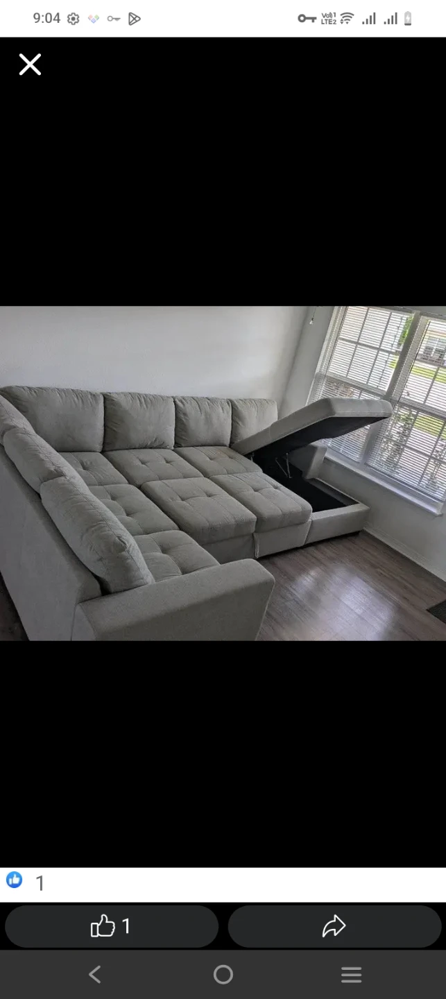 Gray Sectional Sofa with Storage Chaise-delivery available - photo 4