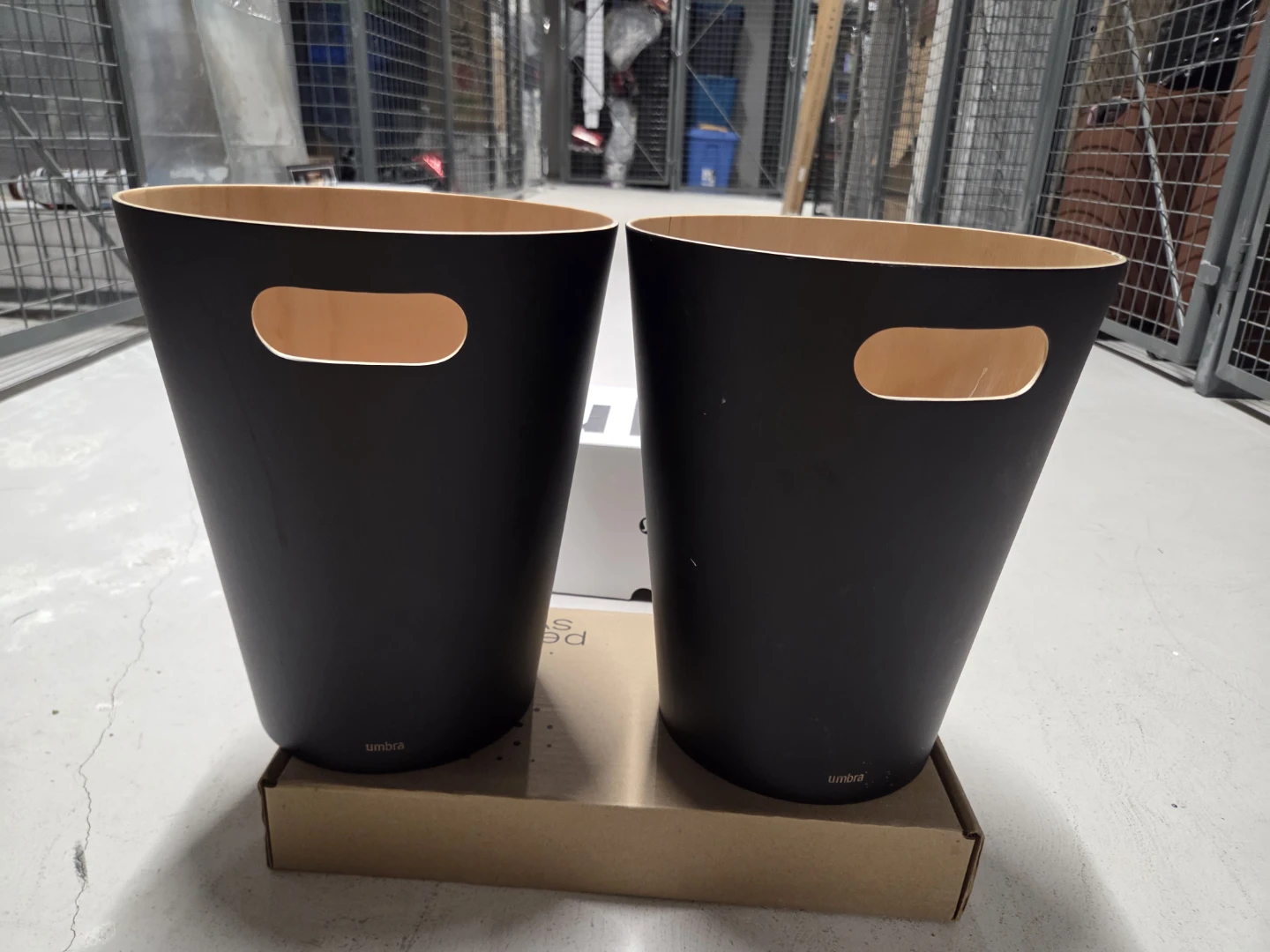 Two Umbra Wood Waste Bins - photo 3
