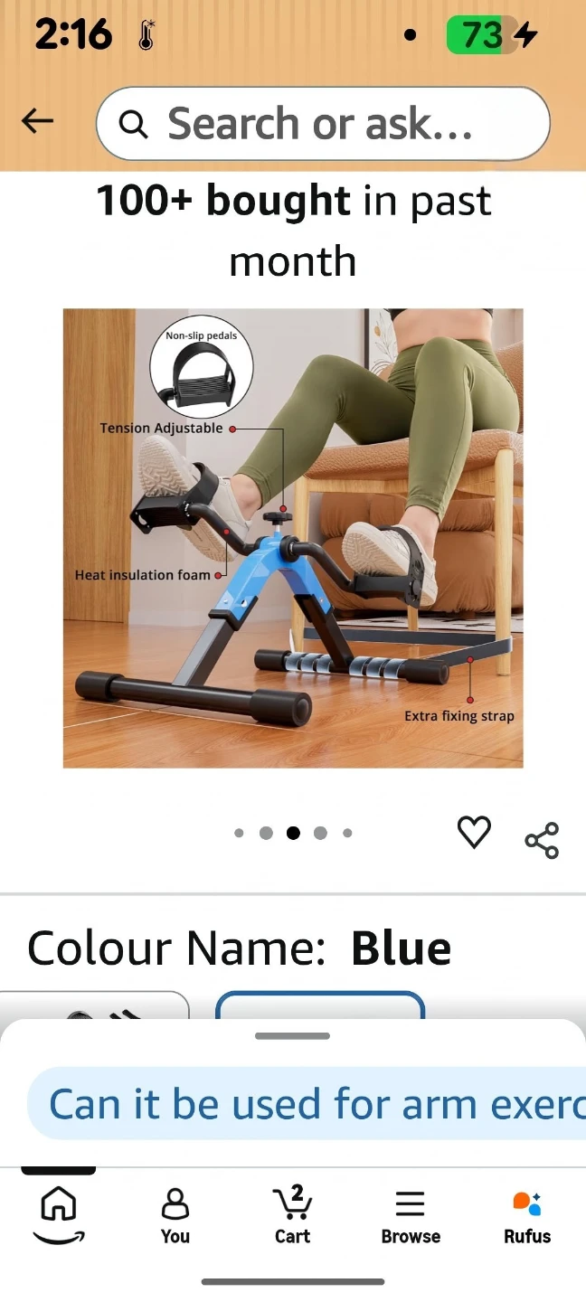 Under desk exerciser - photo 2