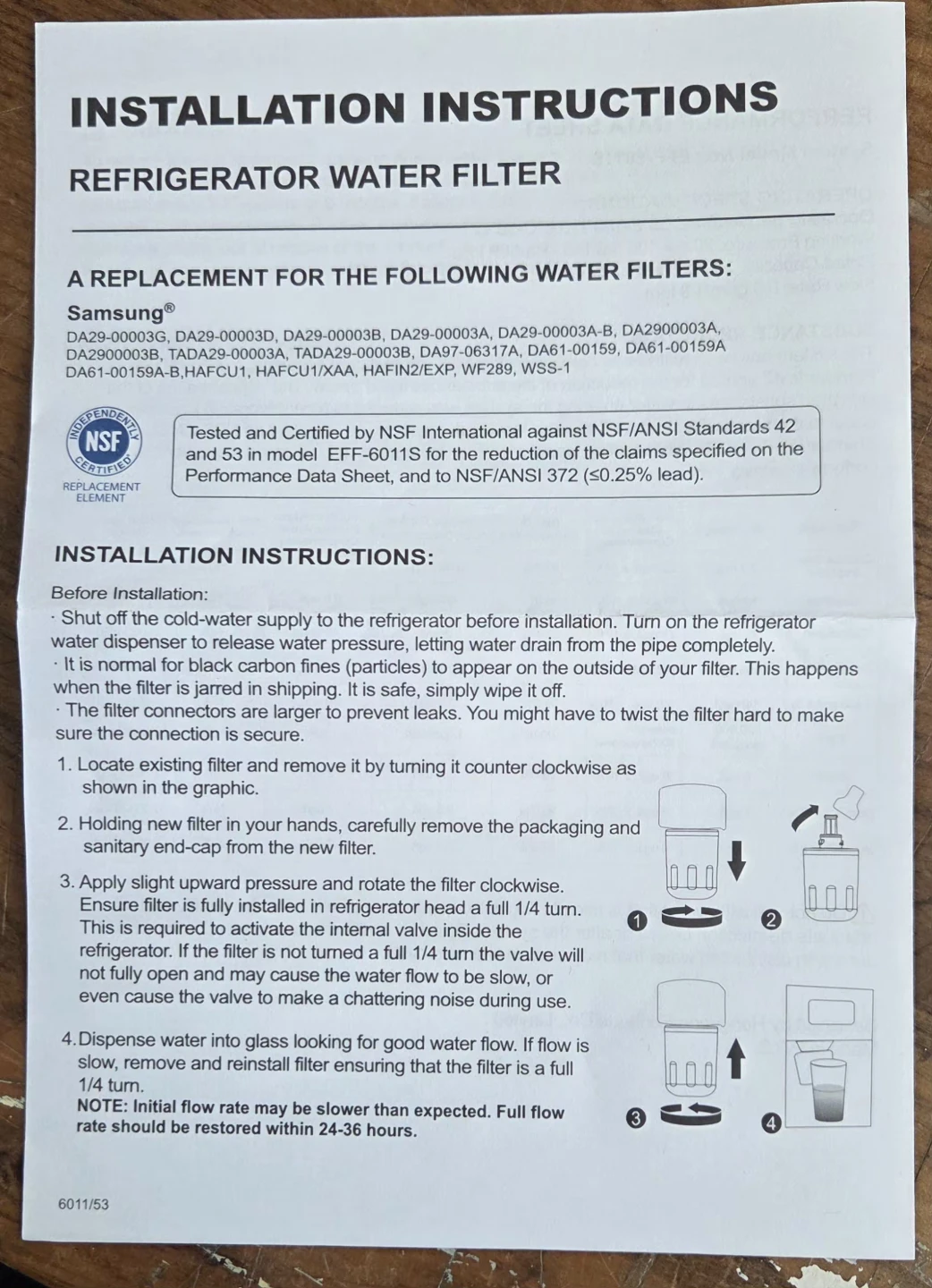 Samsung water filter - photo 2