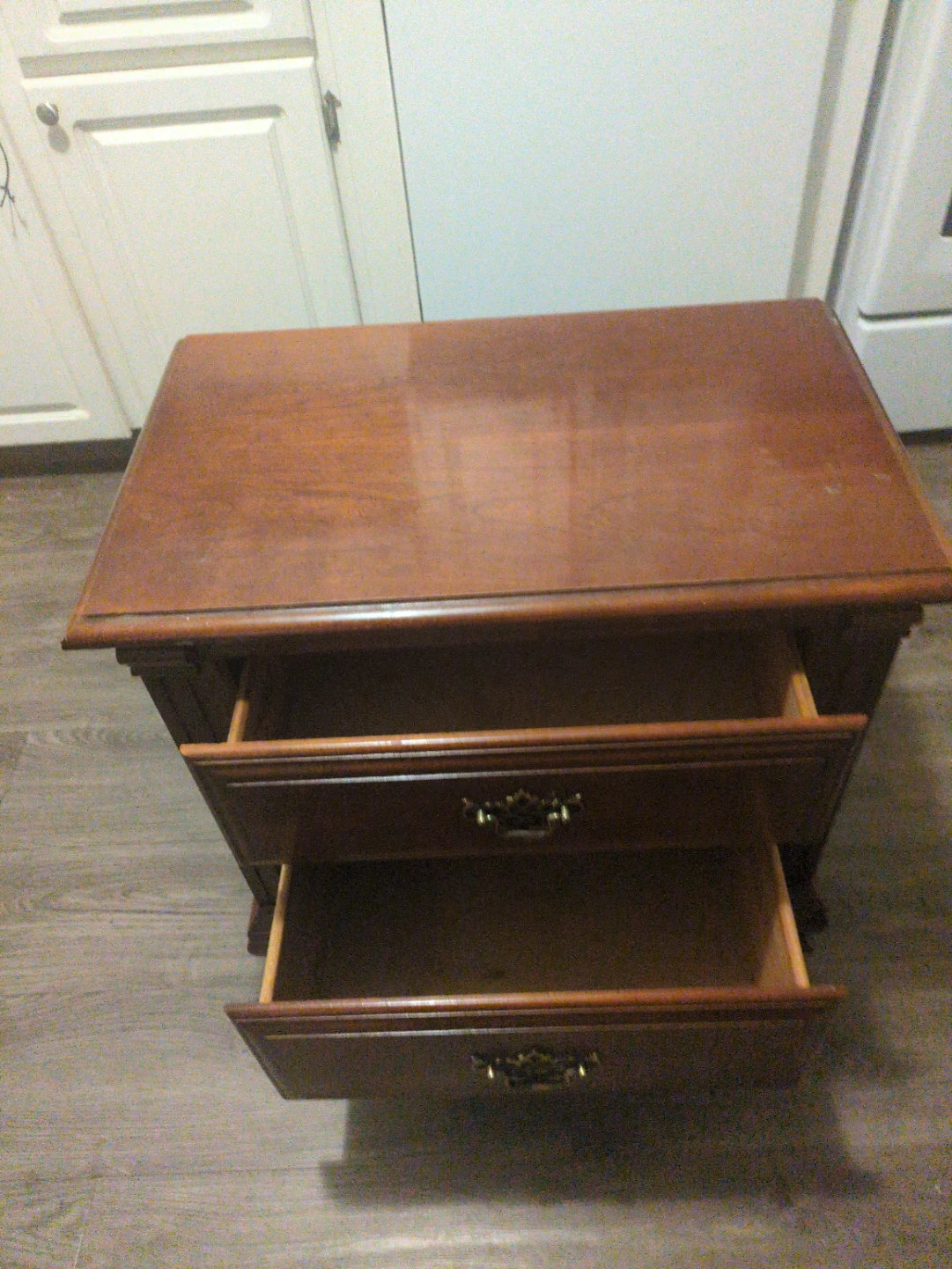 Wooden two-drawer nightstand - photo 2