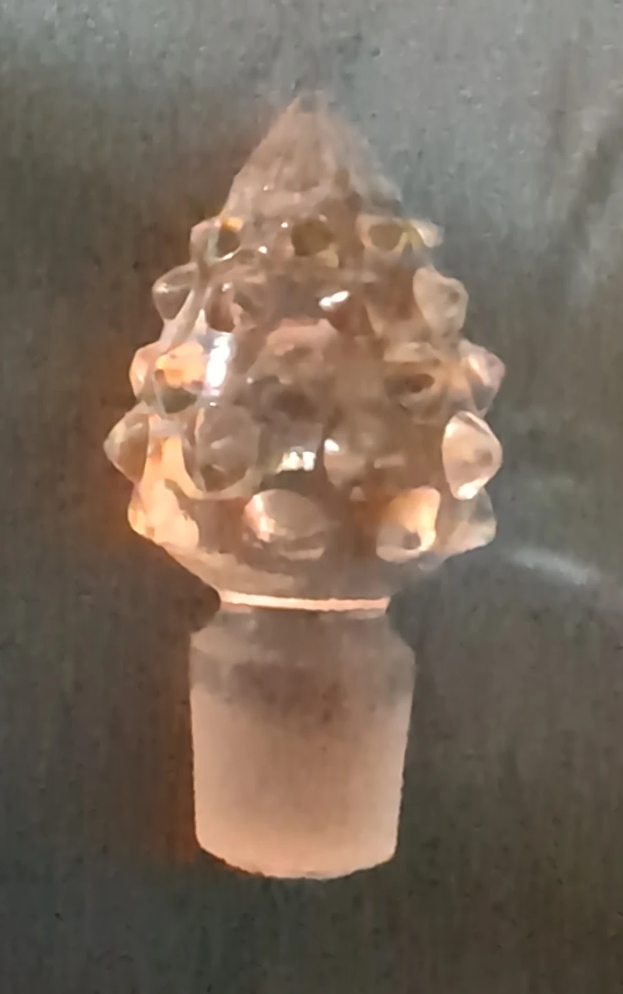 Vintage Blue Hobnail Glass Perfume Bottle - photo 2