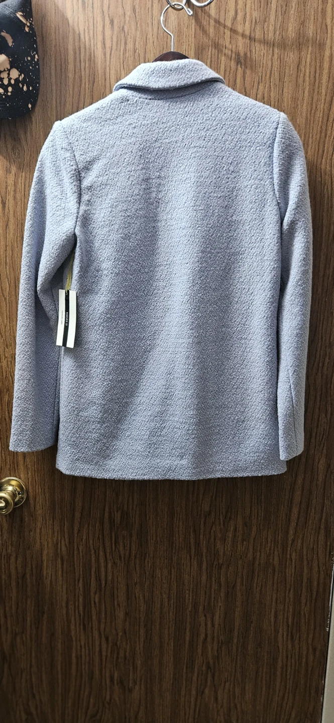 Forever 21 Light Blue Textured Coat - photo 2