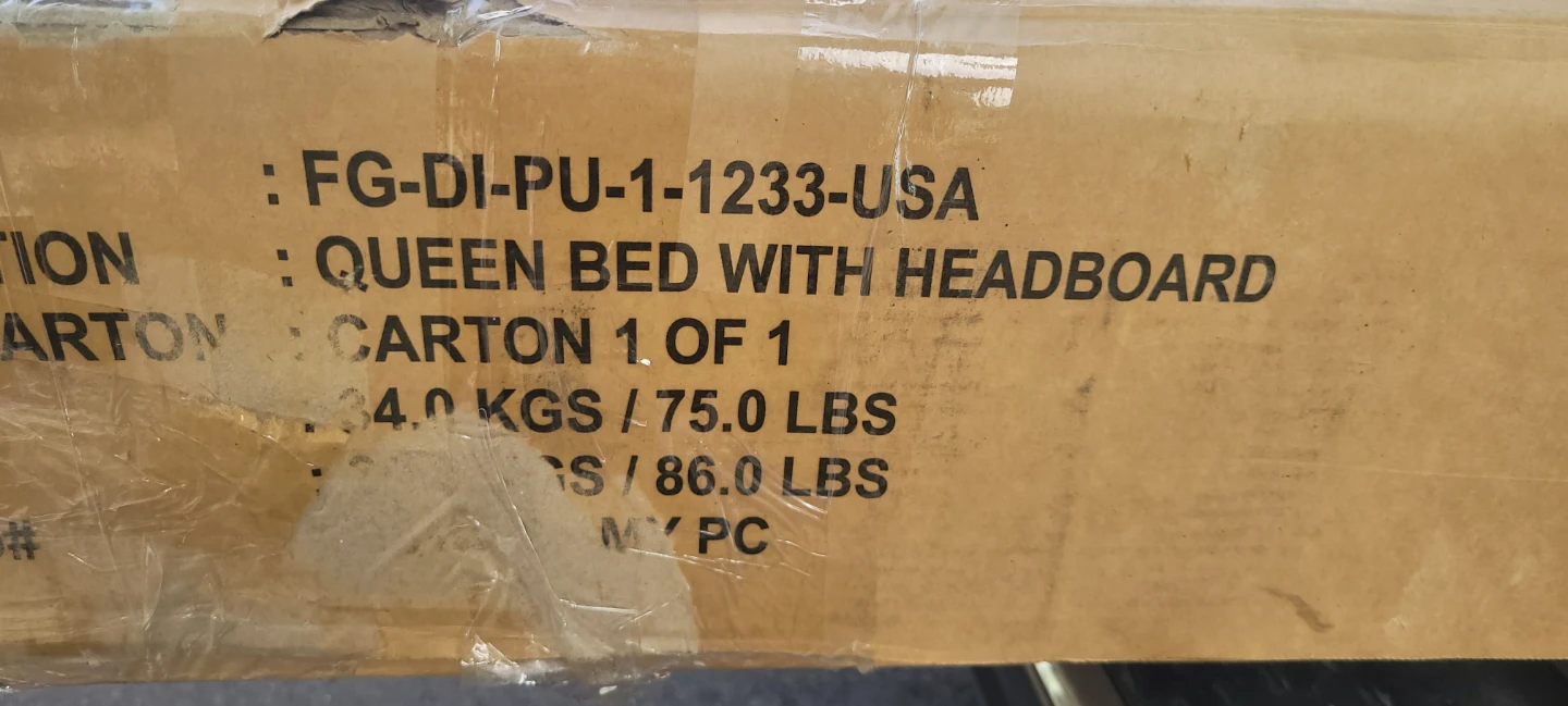 Queen Bed with Headboard - Dusty Grey - photo 5