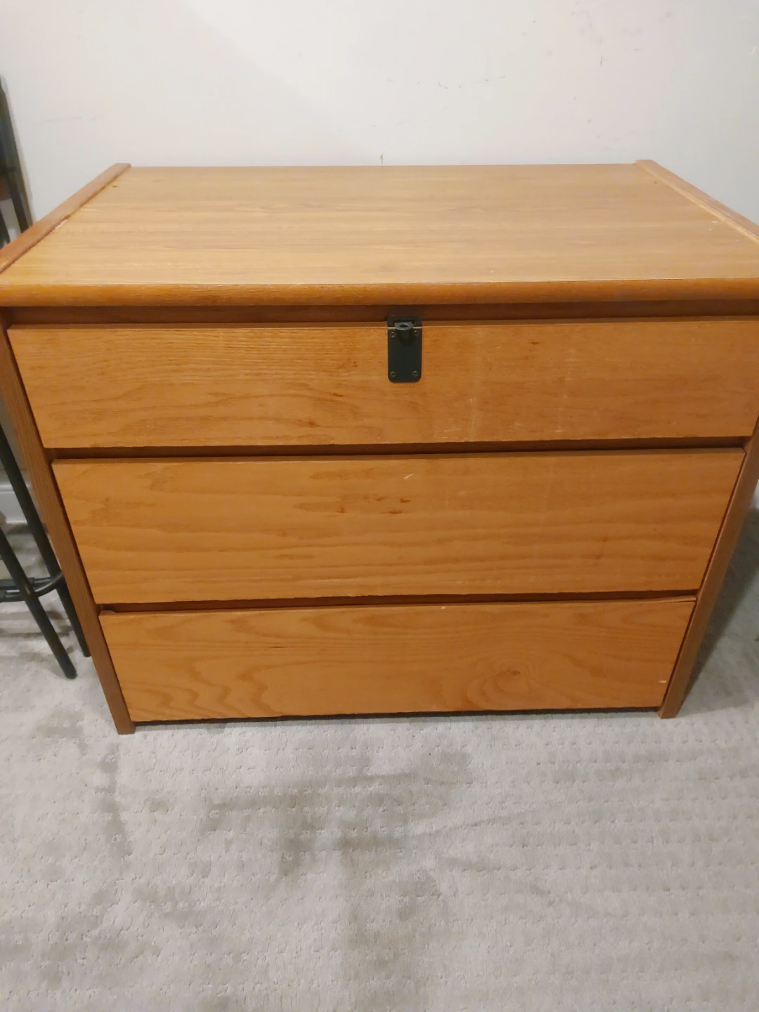 Three-Drawer Wooden Dresser