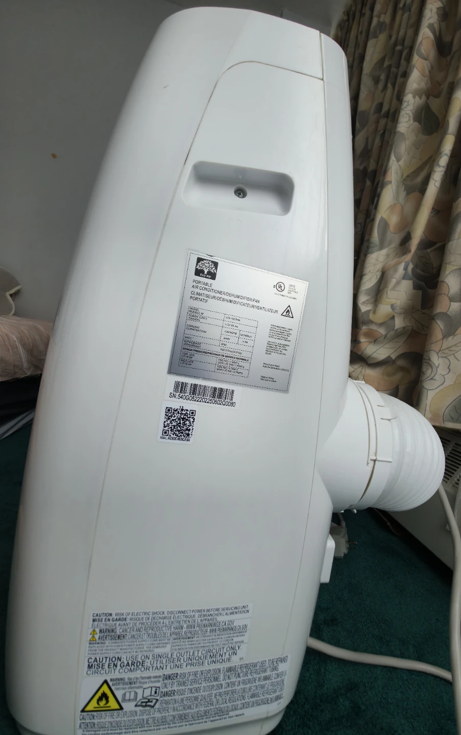 Eco-Air Portable Air Conditioner 12000 BTU, Model : EPA-12CRN8 - photo 3