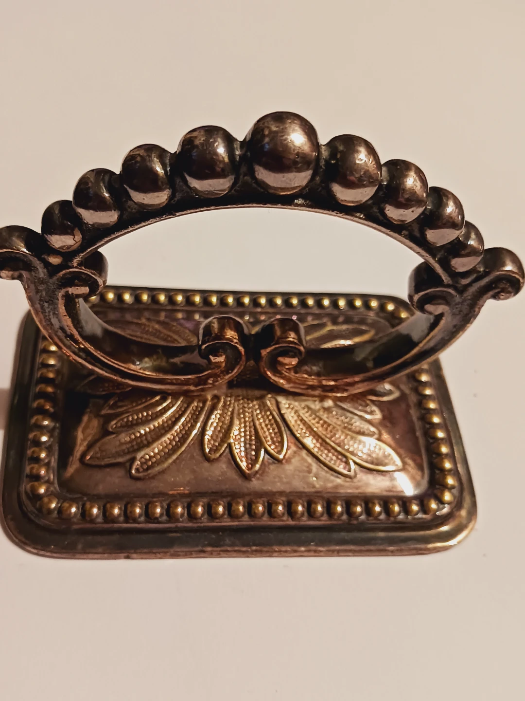 Vintage Ornate Metal Drawer Pull Handle - photo 4